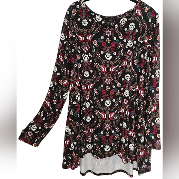 INTRO LOVE THE FIT HI LO BLACK BURGUNDY MULTI COLOR SZ XL - Picture 6 of 11